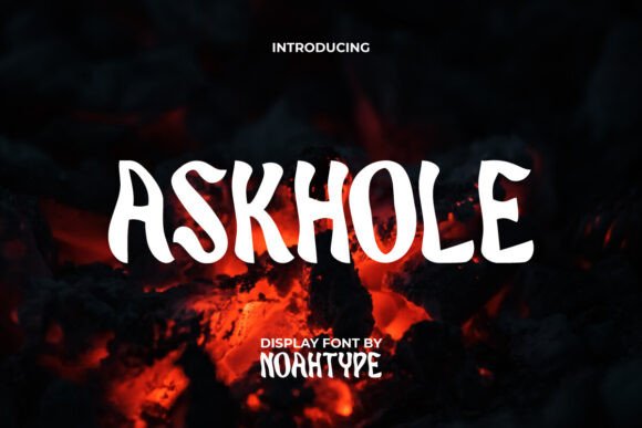 Askhole: A Horror Display Font for Bold Campaign Visuals