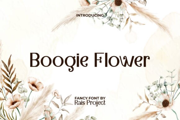 Boogie Flower Font Brings Blooming Style to Handmade Products