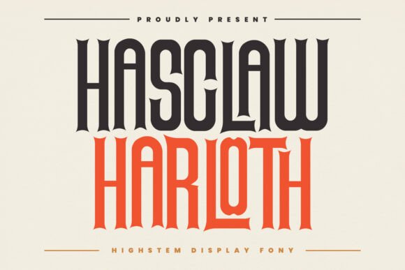 Hasclaw Harloth Display Font for Bold Business Branding