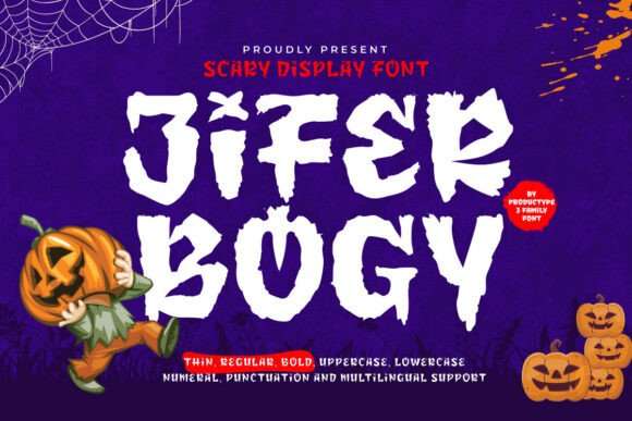 Jifer Bogy Font for Halloween Creations