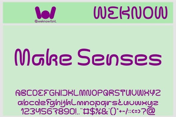 Make Senses Font