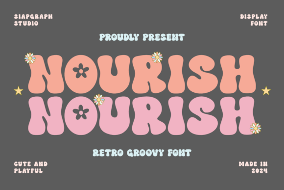 Nourish Bold Retro Display Font for Festive Campaigns