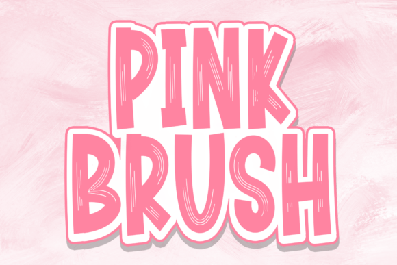 Pink Brush Font for Creative Design