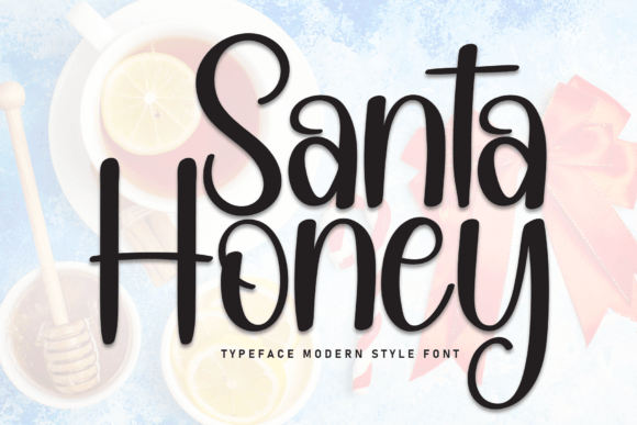 Santa Honey: A Handwritten Display Font for Editorial Warmth
