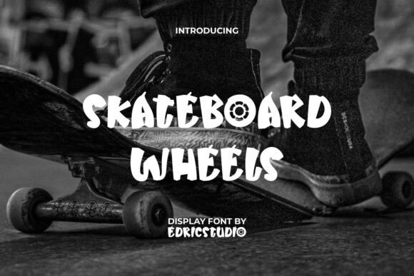 Skateboard Wheels Font for Editorial Design and Branding