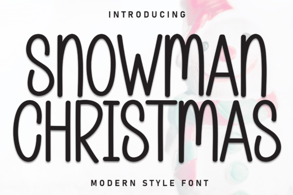 Snowman Christmas Font for Branding
